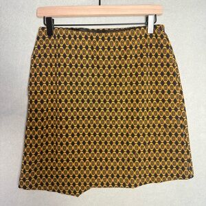 CAbi Women’s Standout Kensington Proper Medallion Ponte Knit Skirt Marigold S